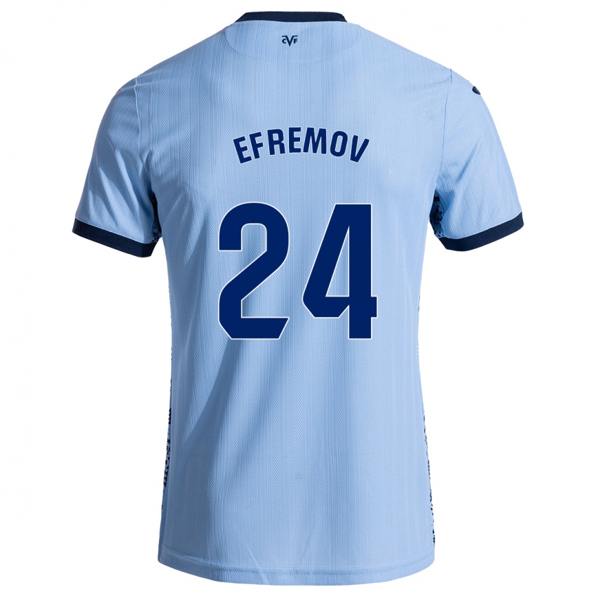 Niño Camiseta Anton Efremov #24 Azul Cielo 2ª Equipación 2024/25 La Camisa Perú