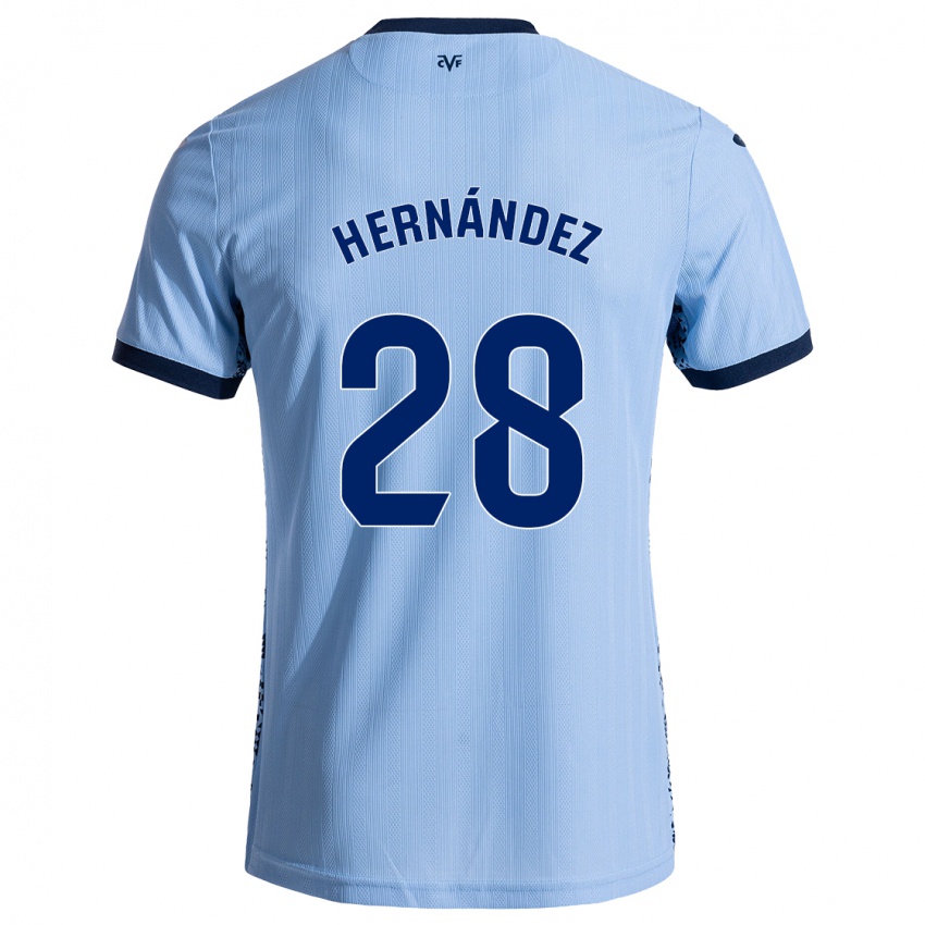 Niño Camiseta Gerard Hernández #28 Azul Cielo 2ª Equipación 2024/25 La Camisa Perú