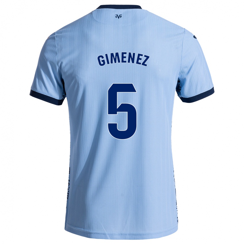 Niño Camiseta Yenifer Giménez #5 Azul Cielo 2ª Equipación 2024/25 La Camisa Perú