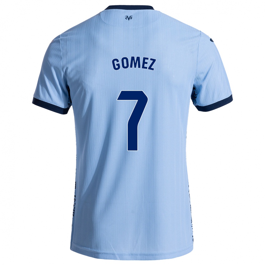 Niño Camiseta Lucía Gómez #7 Azul Cielo 2ª Equipación 2024/25 La Camisa Perú