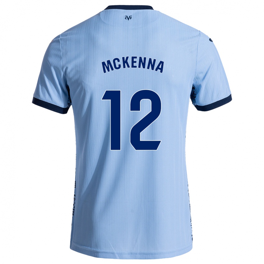 Niño Camiseta Kayla Mckenna #12 Azul Cielo 2ª Equipación 2024/25 La Camisa Perú