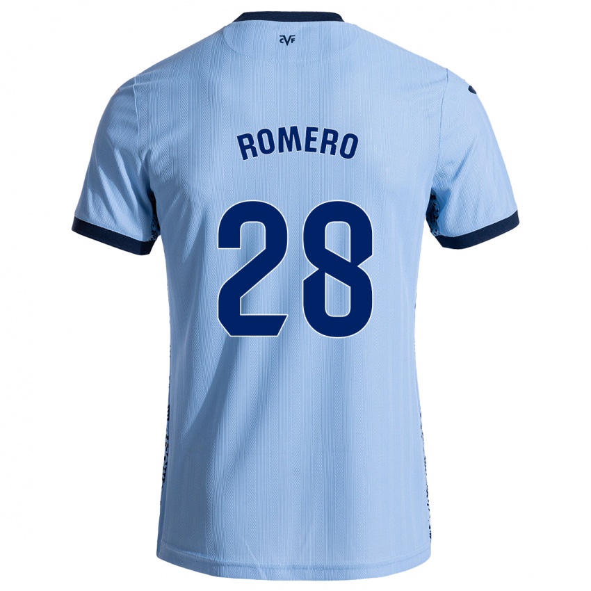 Niño Camiseta María Romero #28 Azul Cielo 2ª Equipación 2024/25 La Camisa Perú