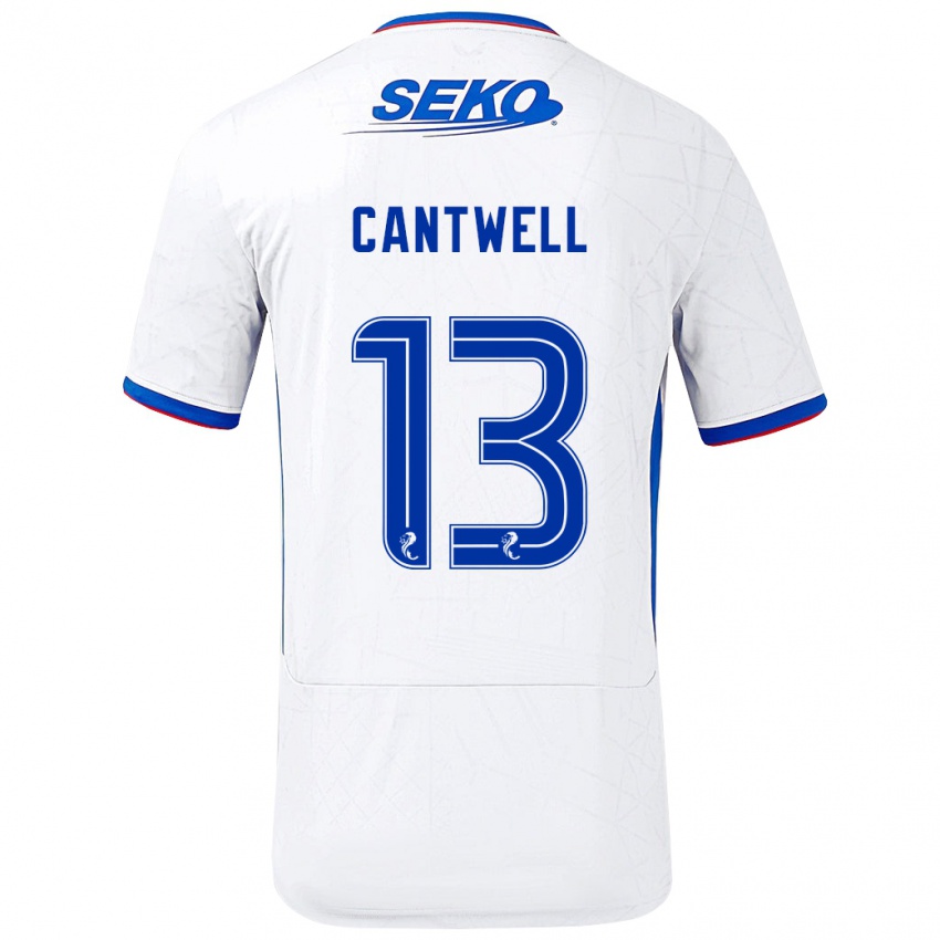 Niño Camiseta Todd Cantwell #13 Blanco Azul 2ª Equipación 2024/25 La Camisa Perú