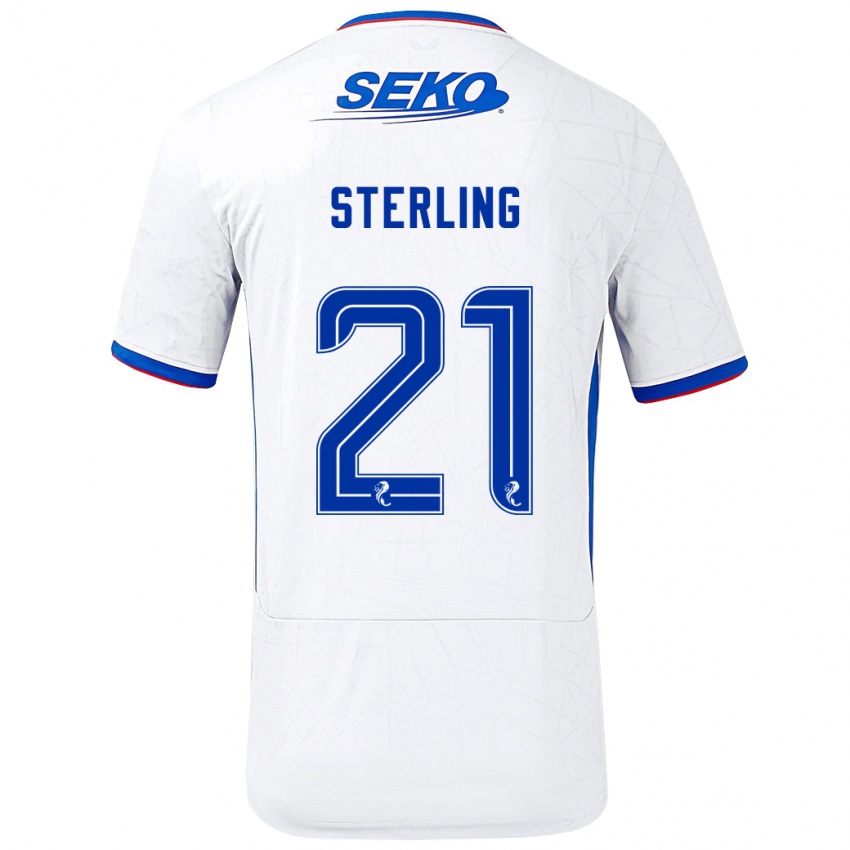 Niño Camiseta Dujon Sterling #21 Blanco Azul 2ª Equipación 2024/25 La Camisa Perú