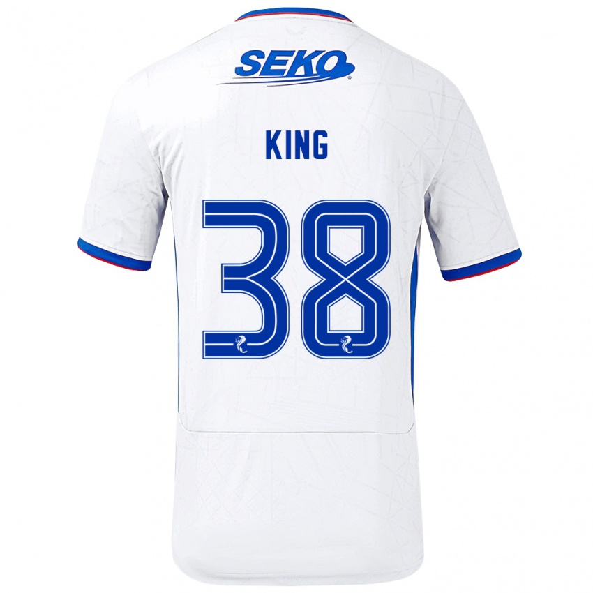 Niño Camiseta Leon King #38 Blanco Azul 2ª Equipación 2024/25 La Camisa Perú