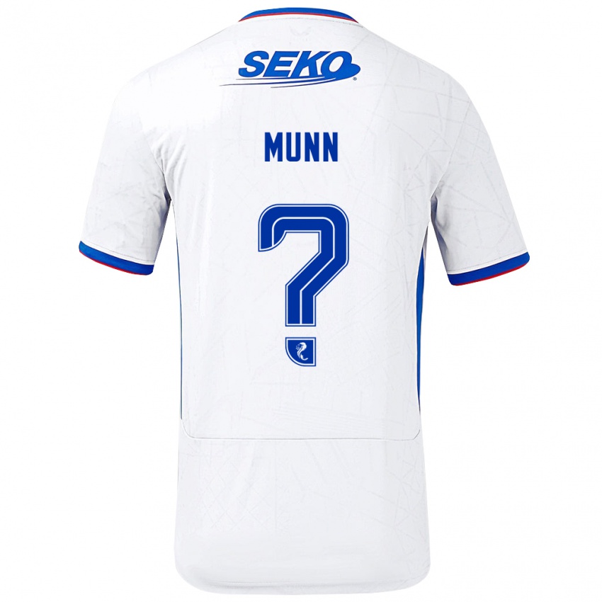 Niño Camiseta Mason Munn #0 Blanco Azul 2ª Equipación 2024/25 La Camisa Perú