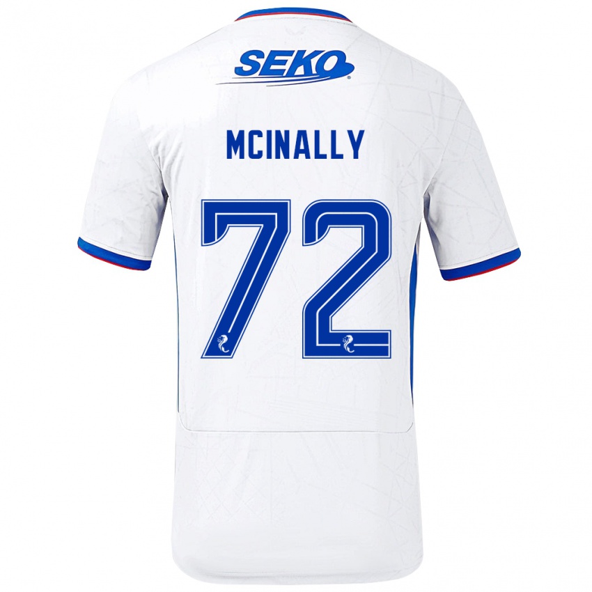 Niño Camiseta Darren Mcinally #72 Blanco Azul 2ª Equipación 2024/25 La Camisa Perú