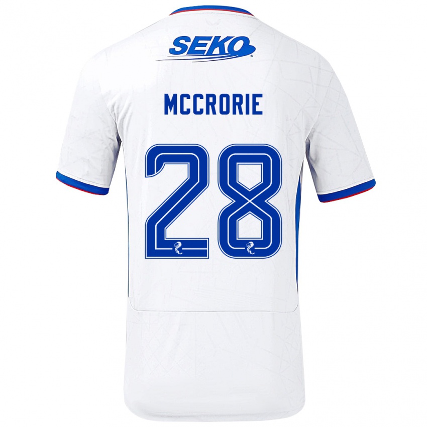 Niño Camiseta Robby Mccrorie #28 Blanco Azul 2ª Equipación 2024/25 La Camisa Perú