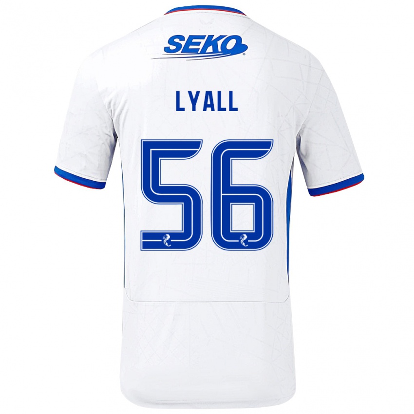 Niño Camiseta Arron Lyall #56 Blanco Azul 2ª Equipación 2024/25 La Camisa Perú