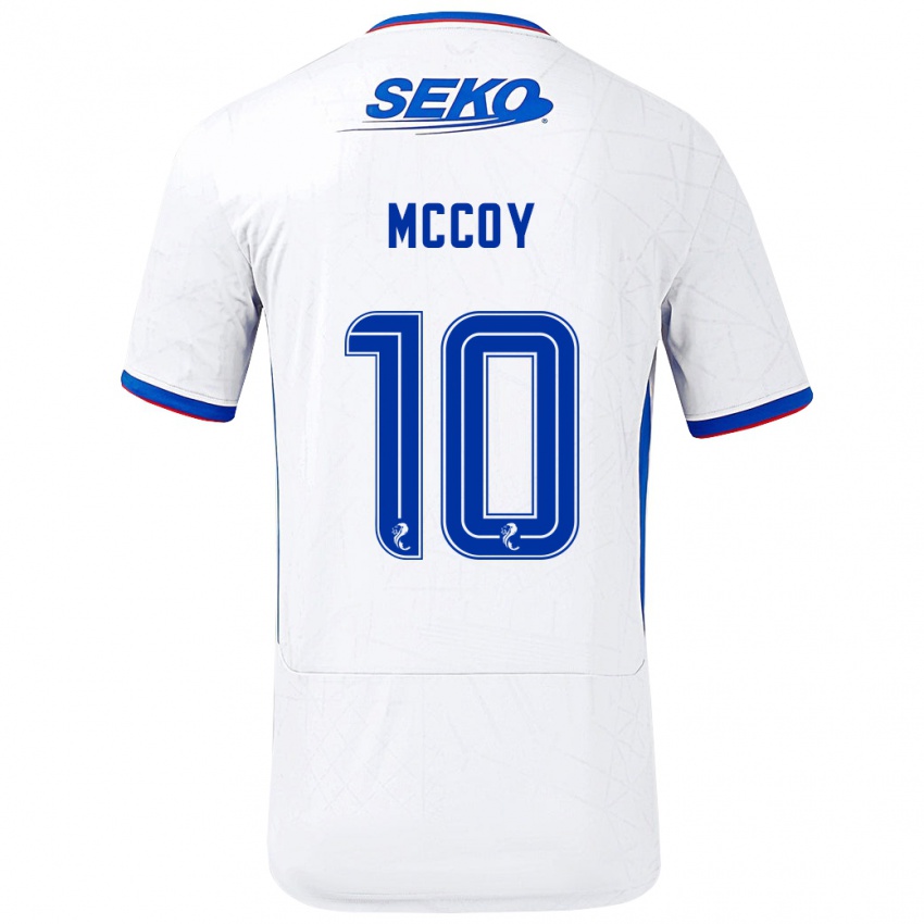 Niño Camiseta Kayla Mccoy #10 Blanco Azul 2ª Equipación 2024/25 La Camisa Perú