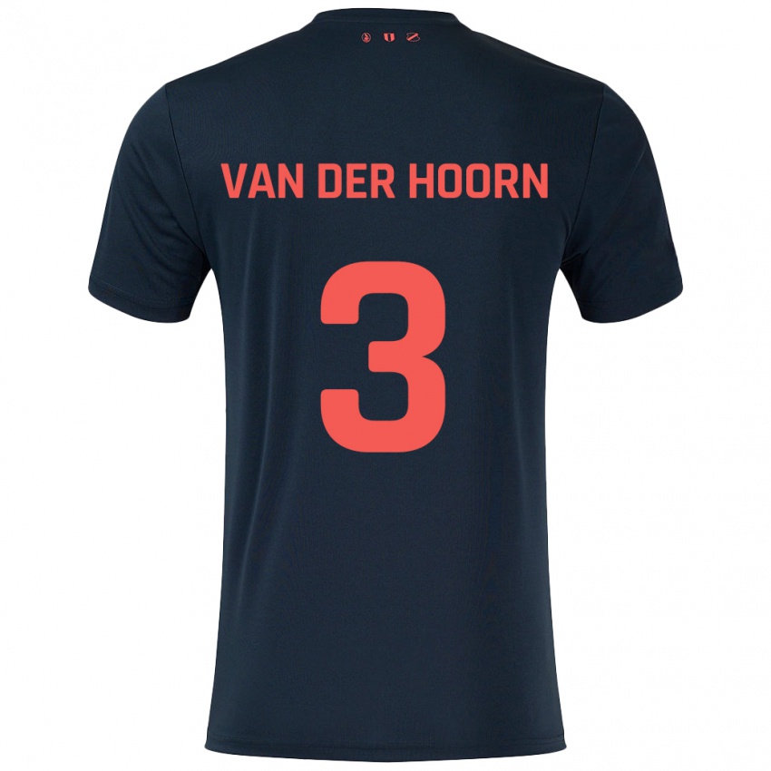 Niño Camiseta Mike Van Der Hoorn #3 Negro Rojo 2ª Equipación 2024/25 La Camisa Perú