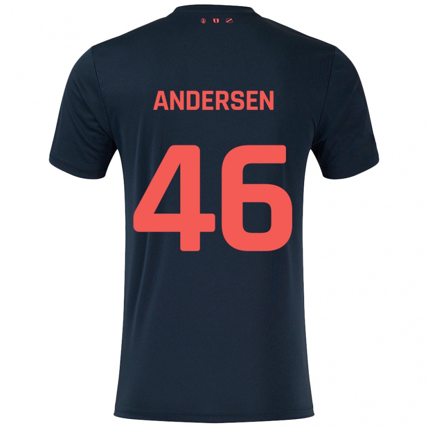 Niño Camiseta Silas Andersen #46 Negro Rojo 2ª Equipación 2024/25 La Camisa Perú