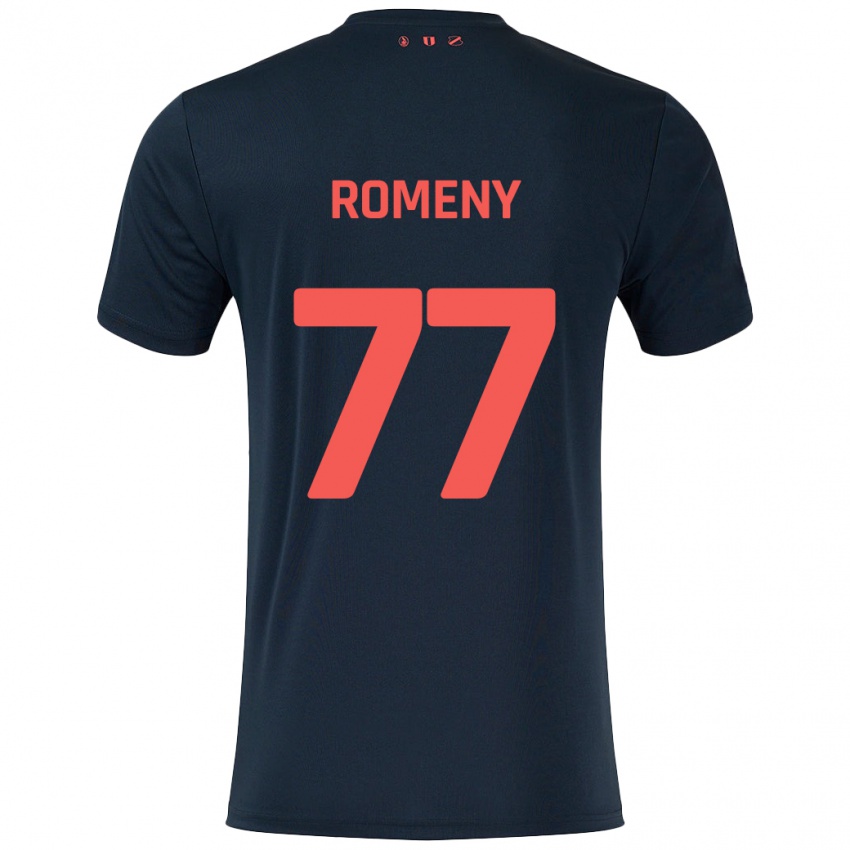 Niño Camiseta Ole Romeny #77 Negro Rojo 2ª Equipación 2024/25 La Camisa Perú