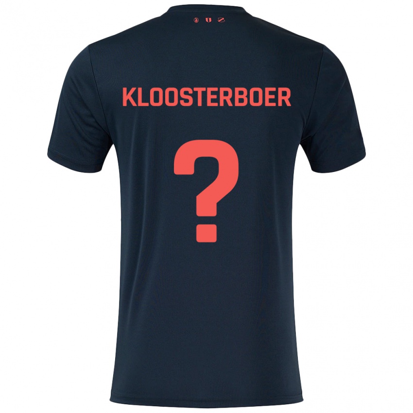 Niño Camiseta Per Kloosterboer #0 Negro Rojo 2ª Equipación 2024/25 La Camisa Perú