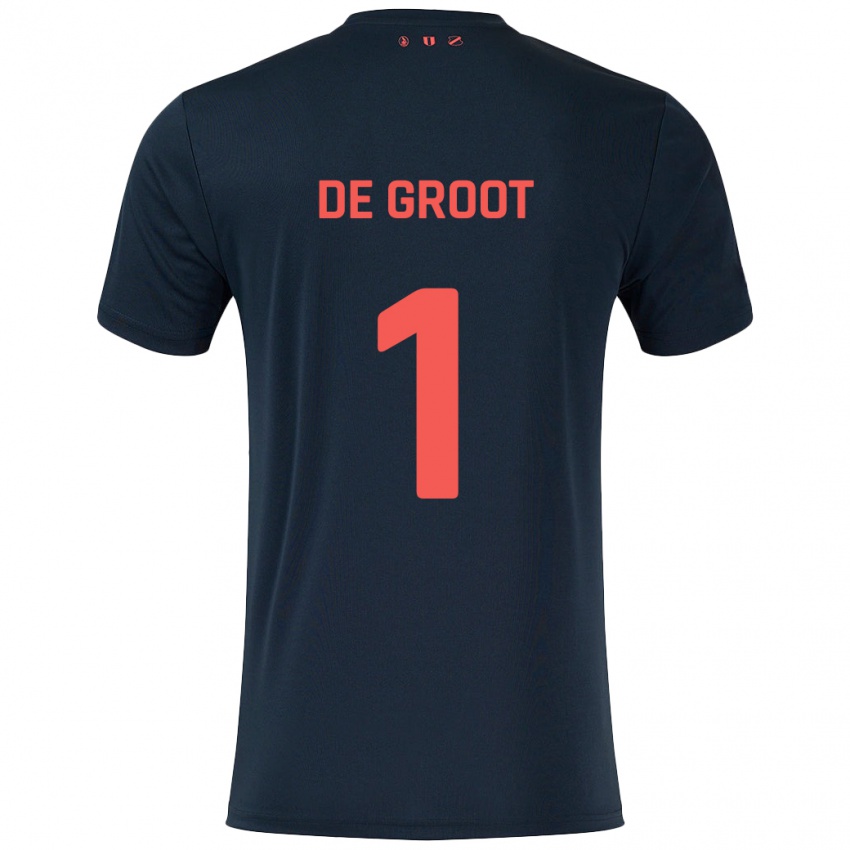 Niño Camiseta Jasmijn De Groot #1 Negro Rojo 2ª Equipación 2024/25 La Camisa Perú