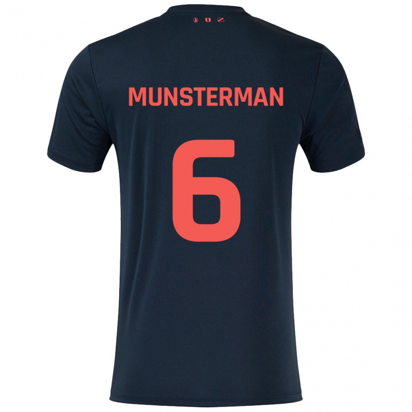 Niño Camiseta Marthe Munsterman #6 Negro Rojo 2ª Equipación 2024/25 La Camisa Perú