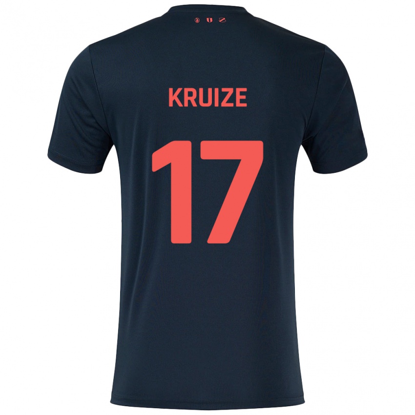 Niño Camiseta Elisha Kruize #17 Negro Rojo 2ª Equipación 2024/25 La Camisa Perú