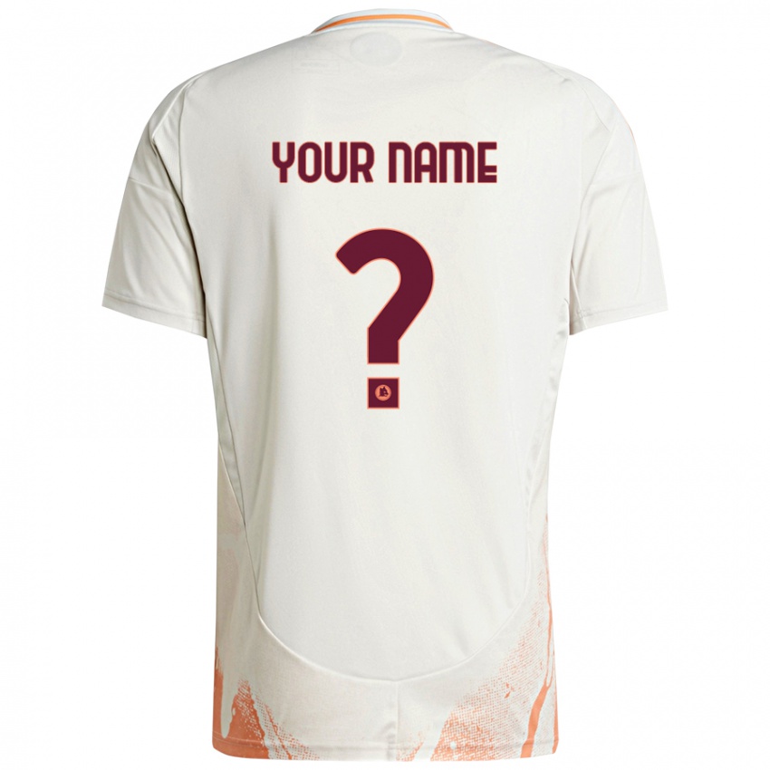 Niño Camiseta Su Nombre #0 Crema Blanco Naranja 2ª Equipación 2024/25 La Camisa Perú