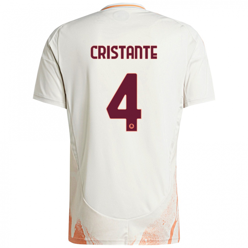 Niño Camiseta Bryan Cristante #4 Crema Blanco Naranja 2ª Equipación 2024/25 La Camisa Perú