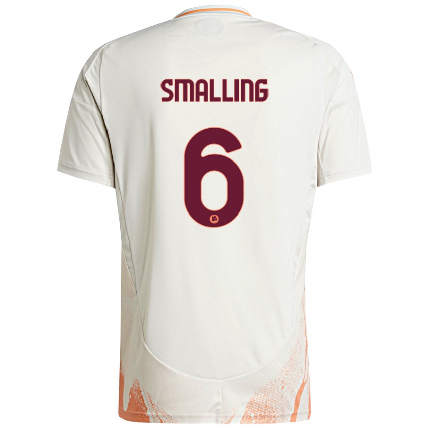 Niño Camiseta Chris Smalling #6 Crema Blanco Naranja 2ª Equipación 2024/25 La Camisa Perú