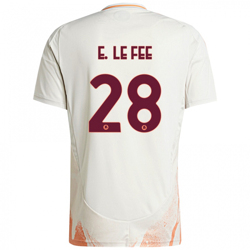 Niño Camiseta Enzo Le Fée #28 Crema Blanco Naranja 2ª Equipación 2024/25 La Camisa Perú