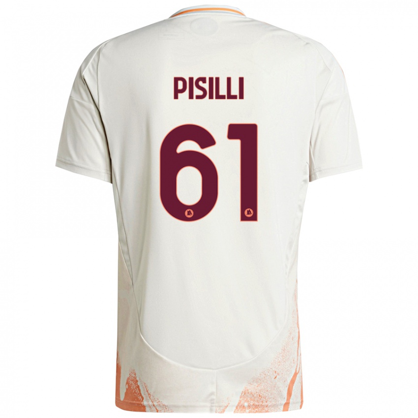 Niño Camiseta Niccolo Pisilli #61 Crema Blanco Naranja 2ª Equipación 2024/25 La Camisa Perú