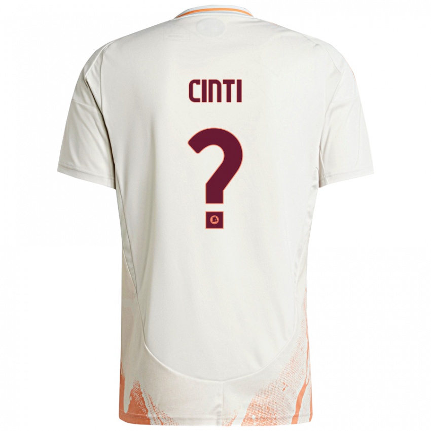 Niño Camiseta Valerio Cinti #0 Crema Blanco Naranja 2ª Equipación 2024/25 La Camisa Perú