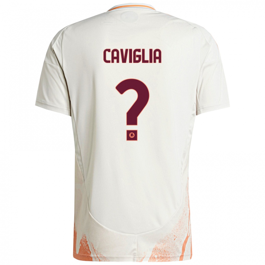 Niño Camiseta Manuel Caviglia #0 Crema Blanco Naranja 2ª Equipación 2024/25 La Camisa Perú