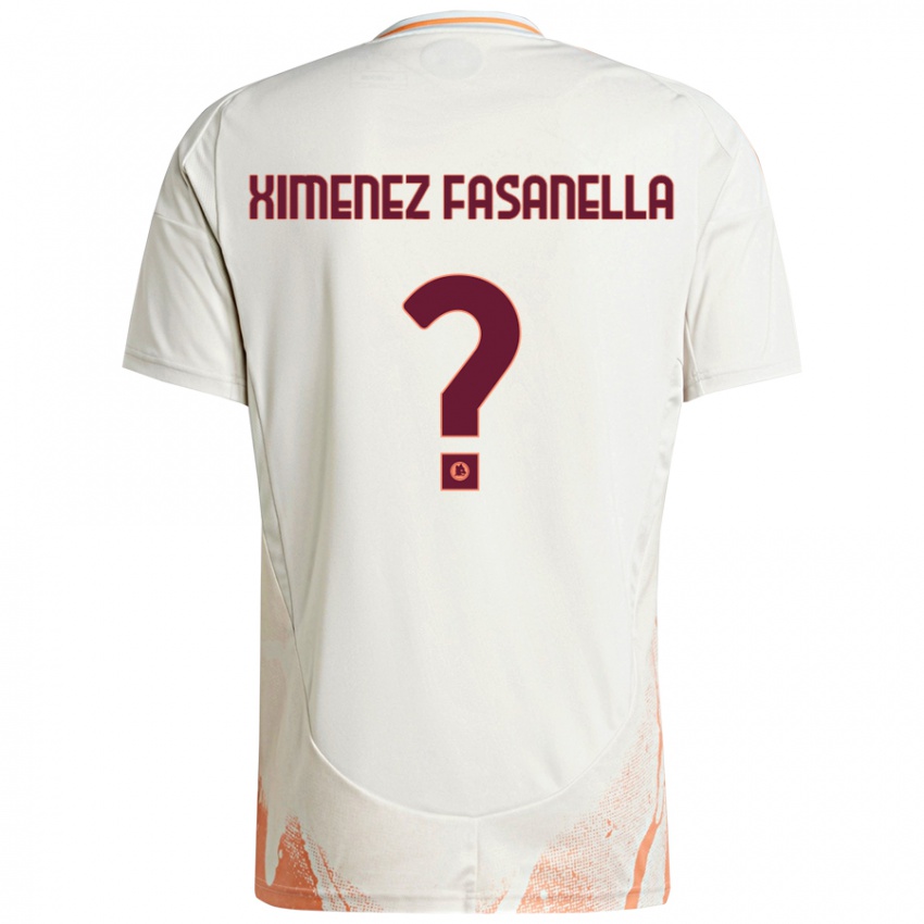 Niño Camiseta Rafael Ximenez Fasanella #0 Crema Blanco Naranja 2ª Equipación 2024/25 La Camisa Perú