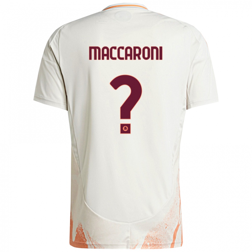 Niño Camiseta Valerio Maccaroni #0 Crema Blanco Naranja 2ª Equipación 2024/25 La Camisa Perú