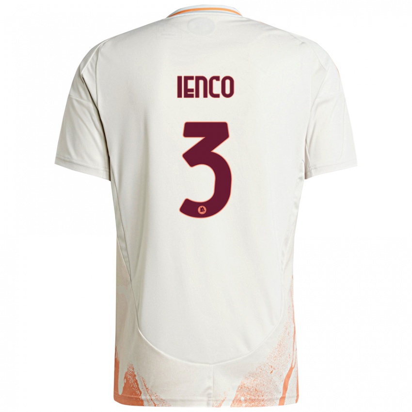 Niño Camiseta Simone Ienco #3 Crema Blanco Naranja 2ª Equipación 2024/25 La Camisa Perú