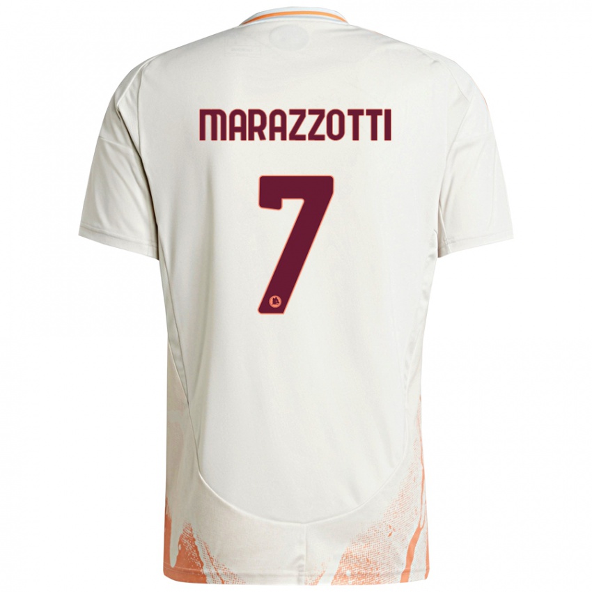 Niño Camiseta Fabrizio Marazzotti #7 Crema Blanco Naranja 2ª Equipación 2024/25 La Camisa Perú