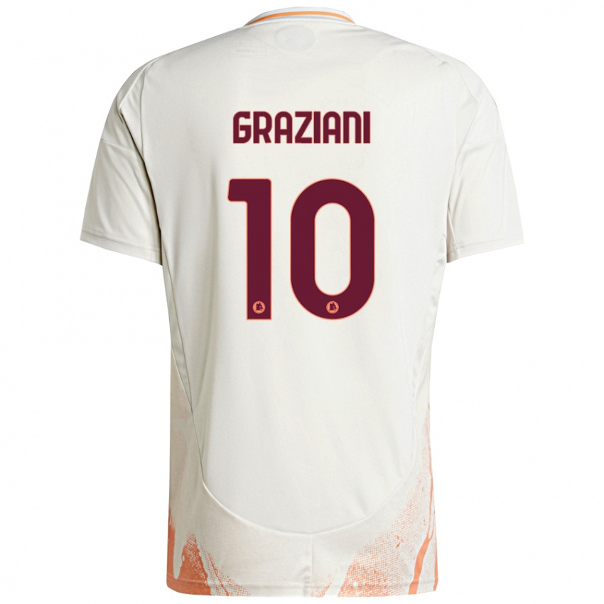 Niño Camiseta Leonardo Graziani #10 Crema Blanco Naranja 2ª Equipación 2024/25 La Camisa Perú