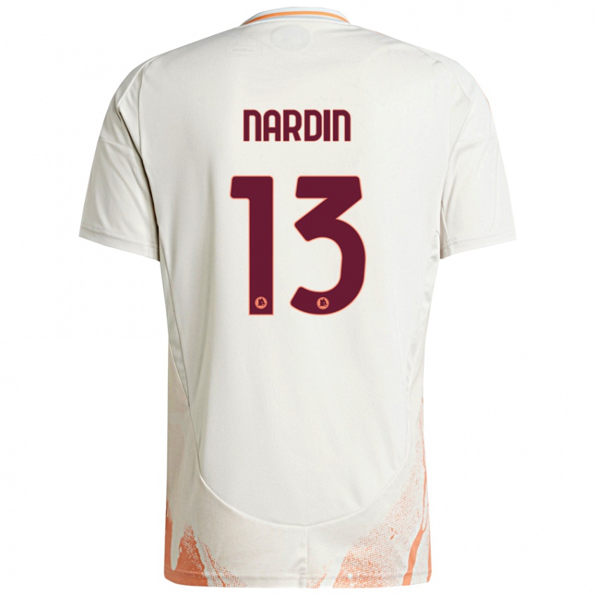 Niño Camiseta Federico Nardin #13 Crema Blanco Naranja 2ª Equipación 2024/25 La Camisa Perú