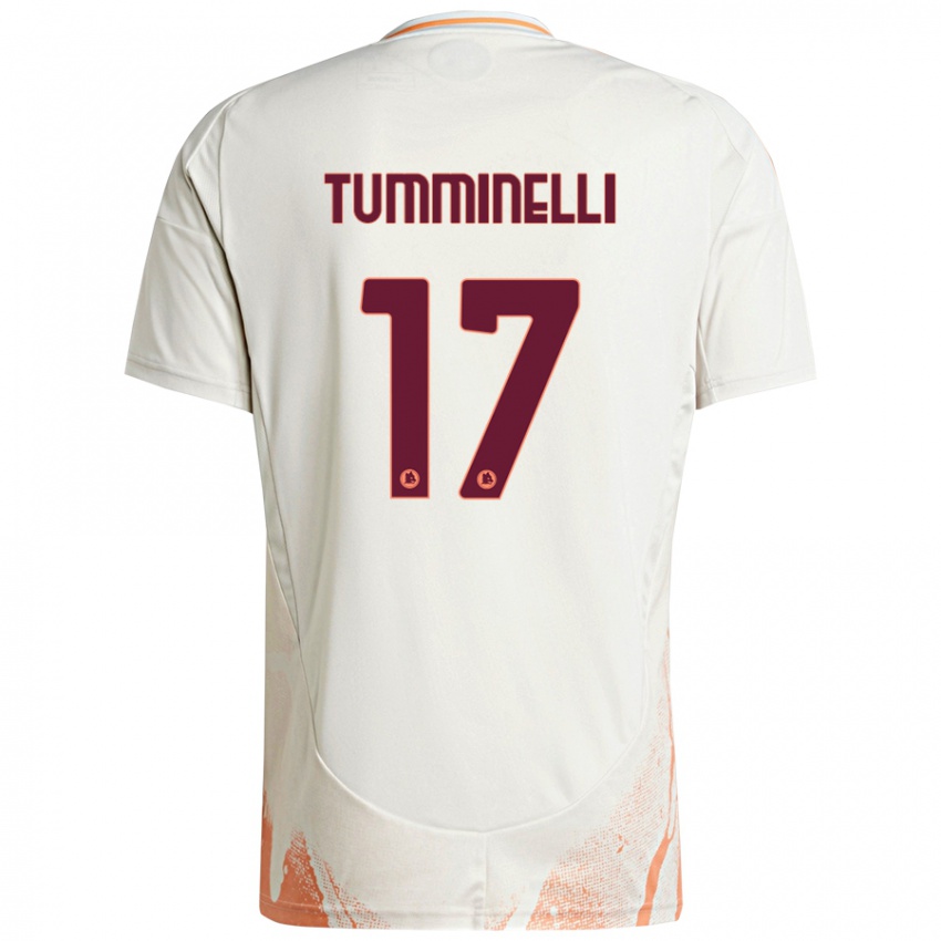 Niño Camiseta Gianmarco Tumminelli #17 Crema Blanco Naranja 2ª Equipación 2024/25 La Camisa Perú