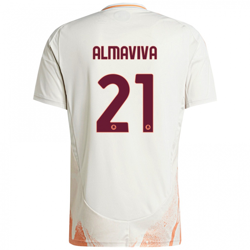 Niño Camiseta Mattia Almaviva #21 Crema Blanco Naranja 2ª Equipación 2024/25 La Camisa Perú