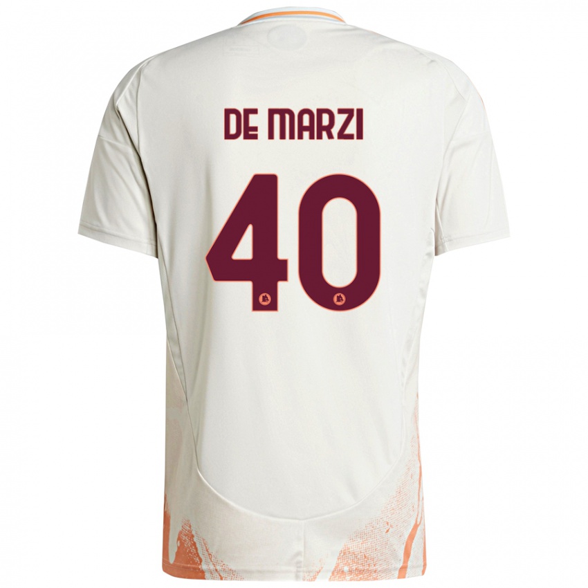 Niño Camiseta Giorgio De Marzi #40 Crema Blanco Naranja 2ª Equipación 2024/25 La Camisa Perú