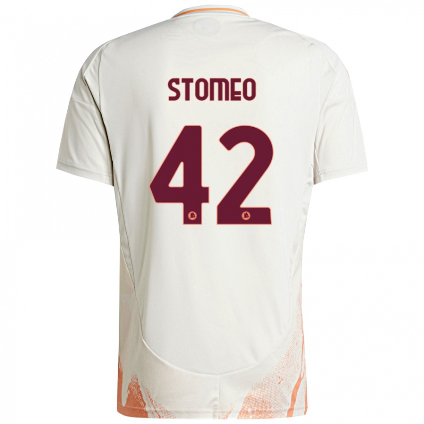 Niño Camiseta Giorgio Stomeo #42 Crema Blanco Naranja 2ª Equipación 2024/25 La Camisa Perú