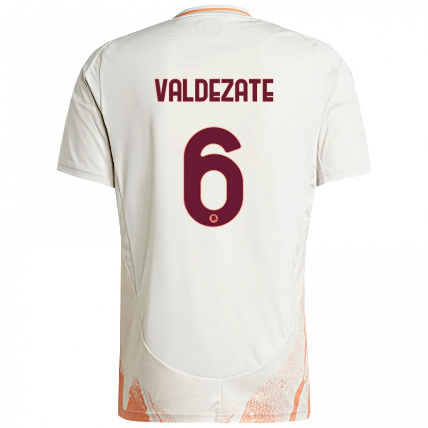 Niño Camiseta Oihane Valdezate #6 Crema Blanco Naranja 2ª Equipación 2024/25 La Camisa Perú