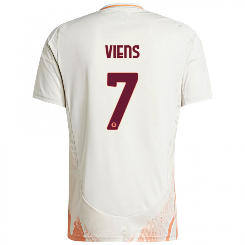 Niño Camiseta Evelyne Viens #7 Crema Blanco Naranja 2ª Equipación 2024/25 La Camisa Perú