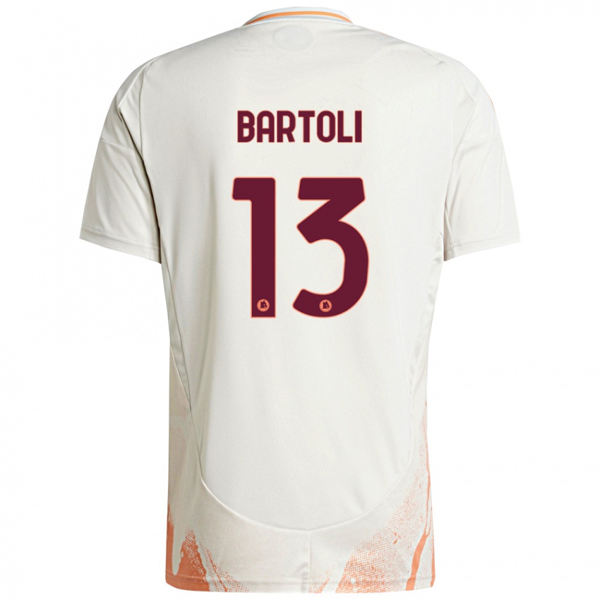 Niño Camiseta Elisa Bartoli #13 Crema Blanco Naranja 2ª Equipación 2024/25 La Camisa Perú