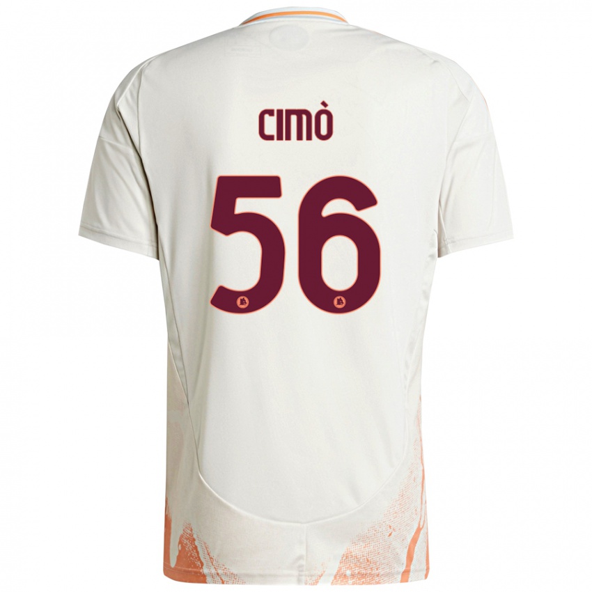 Niño Camiseta Giada Cimò #56 Crema Blanco Naranja 2ª Equipación 2024/25 La Camisa Perú