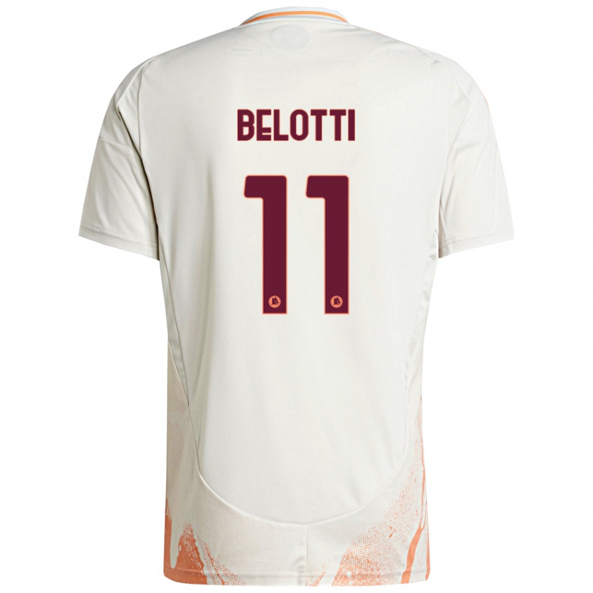 Niño Camiseta Andrea Belotti #11 Crema Blanco Naranja 2ª Equipación 2024/25 La Camisa Perú