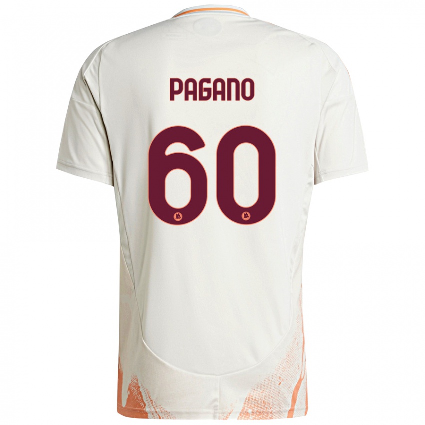 Niño Camiseta Riccardo Pagano #60 Crema Blanco Naranja 2ª Equipación 2024/25 La Camisa Perú