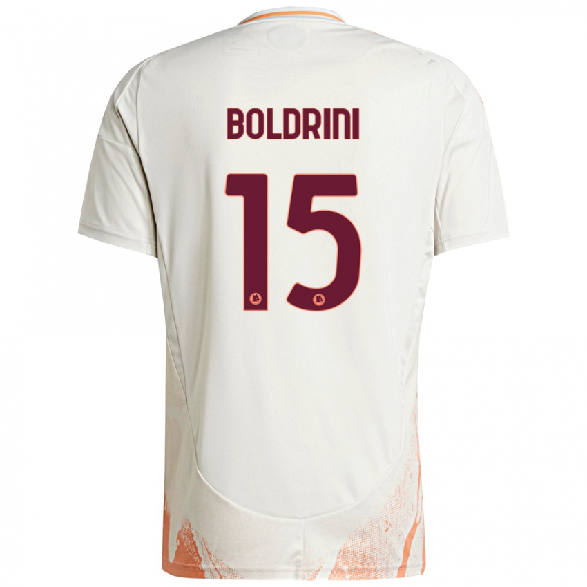 Niño Camiseta Mattia Boldrini #15 Crema Blanco Naranja 2ª Equipación 2024/25 La Camisa Perú