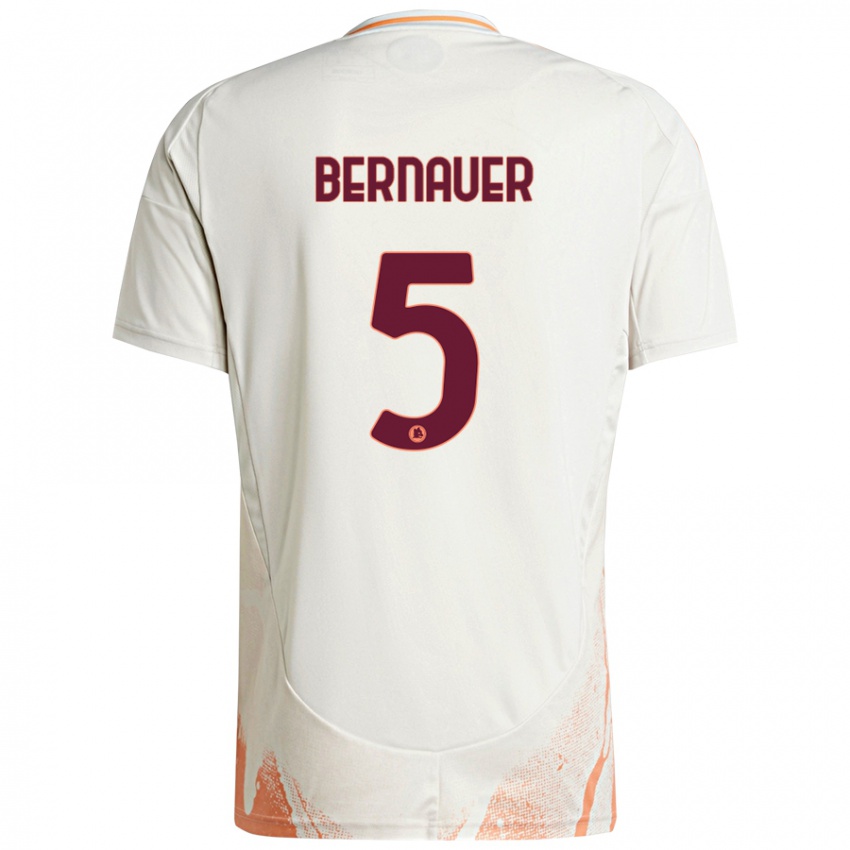 Niño Camiseta Vanessa Bernauer #5 Crema Blanco Naranja 2ª Equipación 2024/25 La Camisa Perú