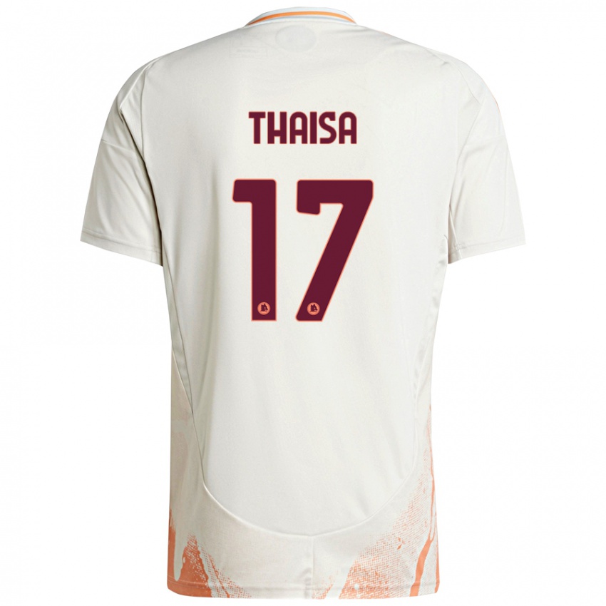 Niño Camiseta Thaisa #17 Crema Blanco Naranja 2ª Equipación 2024/25 La Camisa Perú