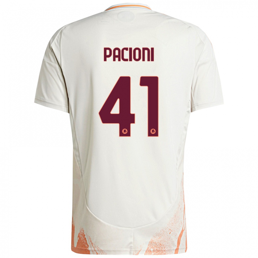 Niño Camiseta Eleonora Pacioni #41 Crema Blanco Naranja 2ª Equipación 2024/25 La Camisa Perú