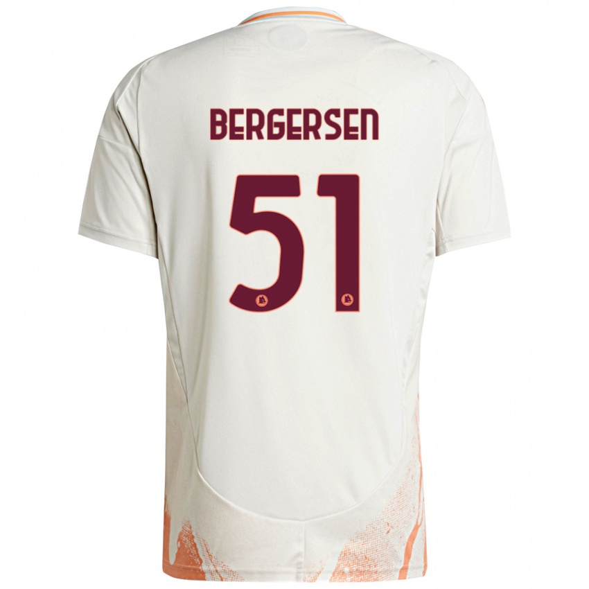 Niño Camiseta Mina Bergersen #51 Crema Blanco Naranja 2ª Equipación 2024/25 La Camisa Perú