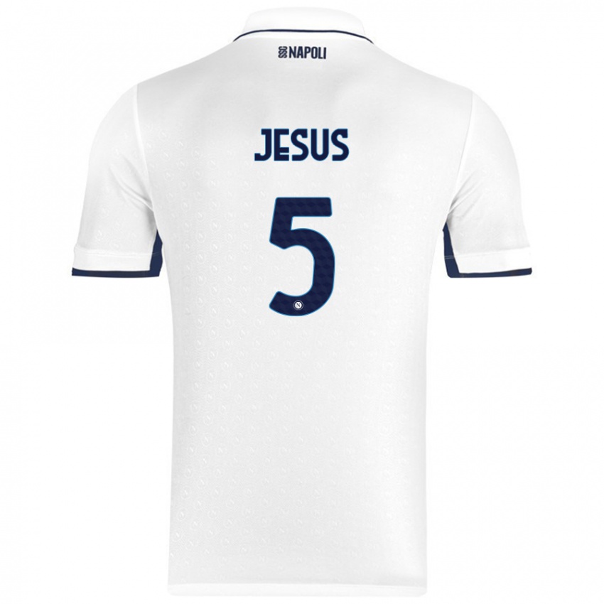 Niño Camiseta Juan Jesus #5 Blanco Azul Real 2ª Equipación 2024/25 La Camisa Perú